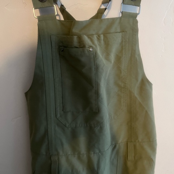 Roxy Rideout Green Ski or Snowboard Bib Pants - Picture 7 of 14